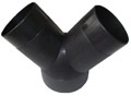Adaptateur diam 120 mm à Y, 2 sorties de 100 mm