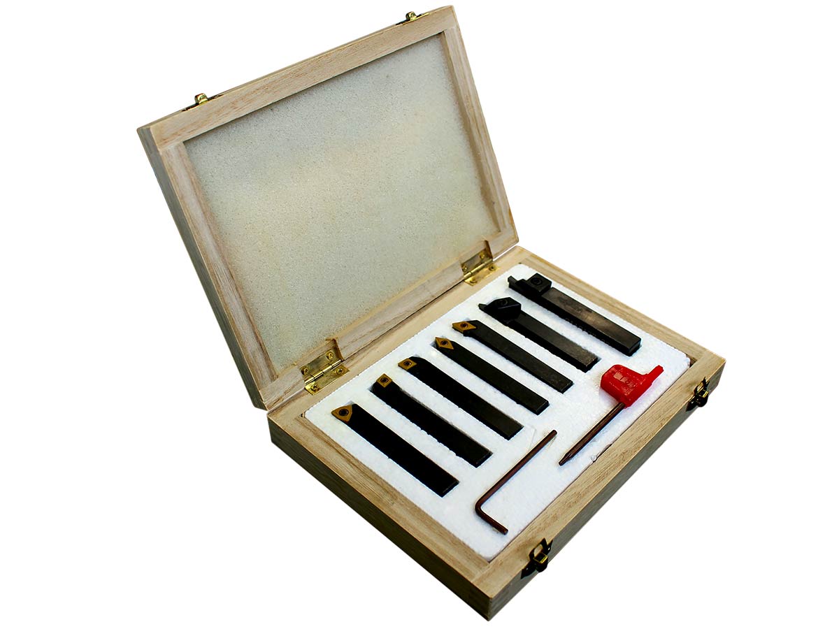 kit di 7 utensili per tornio con placchette intercambiabili kit di 7 utensili per tornio con placchette intercambiabili