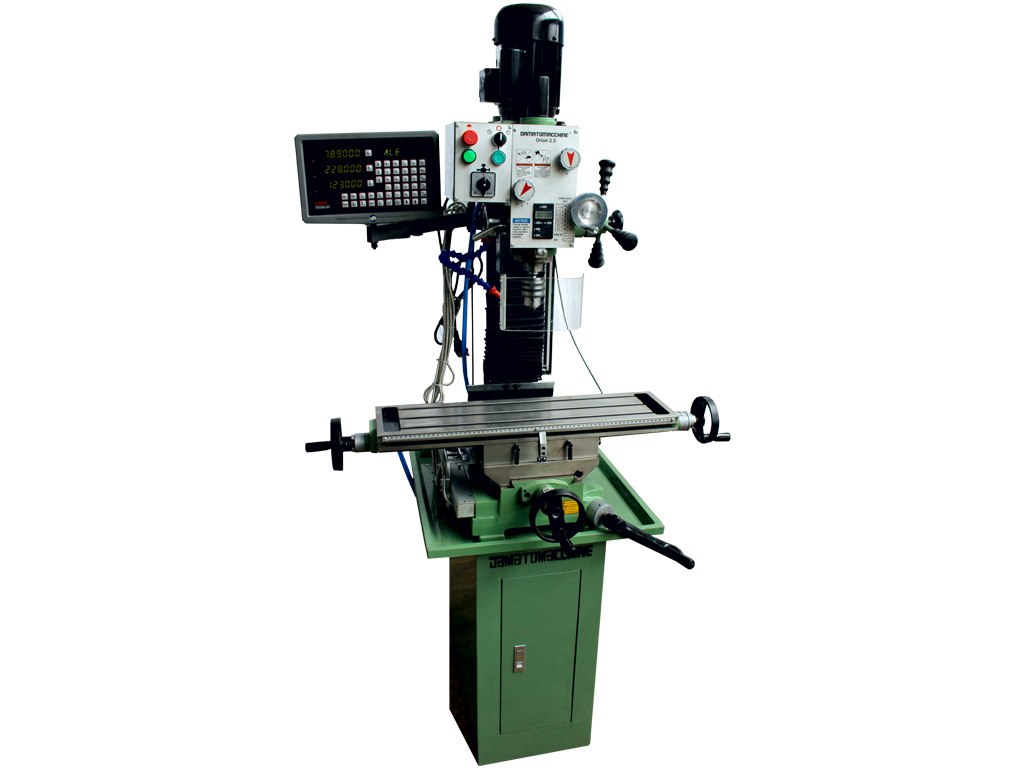 Metalworking Milling Machine with DRO Orion 2.5 Digit by Damatomacchine