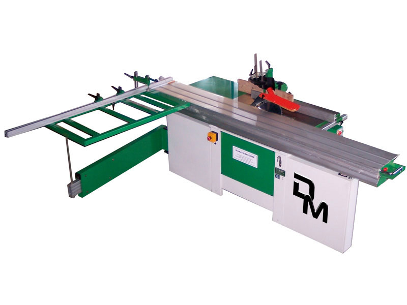 Table saw for wood with carriage 2600 mm, tilt circular saw 315 mm with engraver and independent spindle moulder