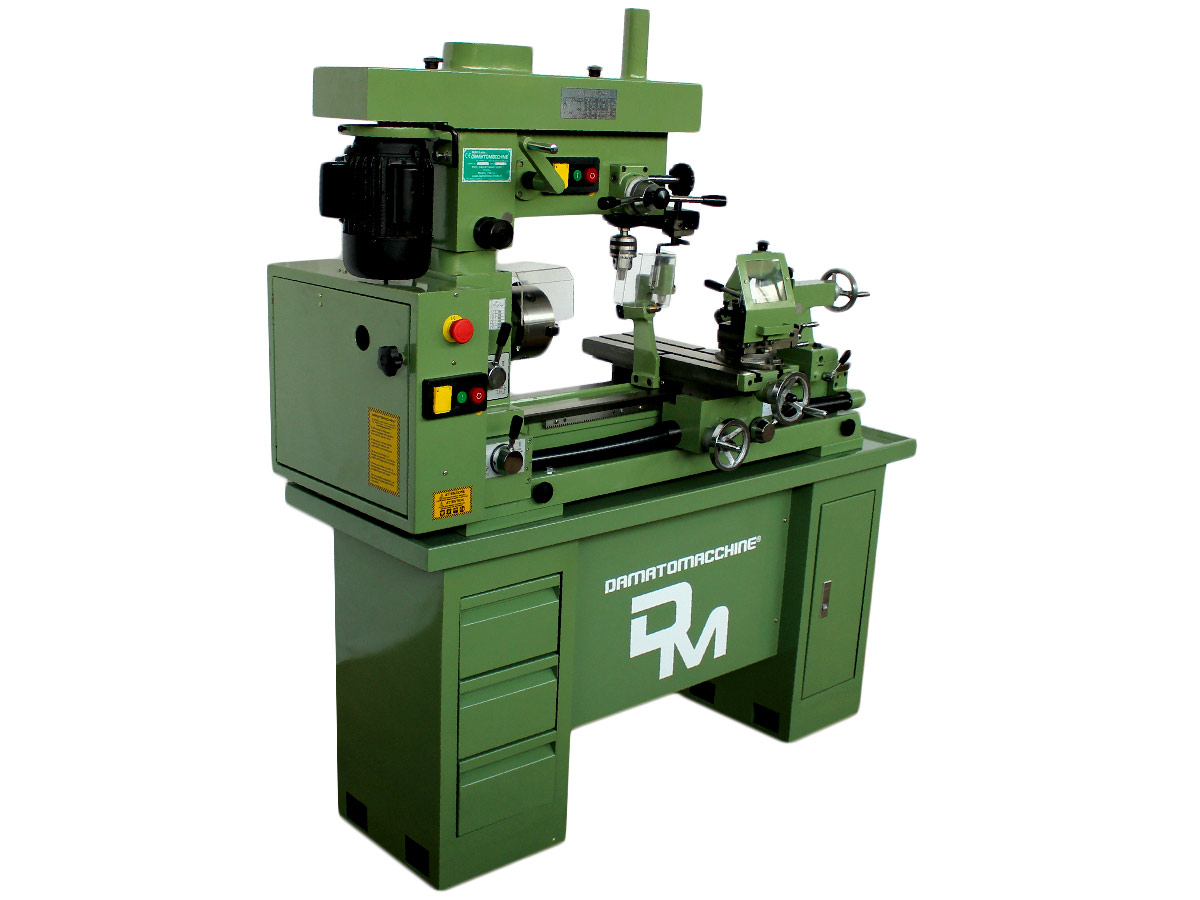 Combo Metalworking lathe-milling machine with two indipendet motors model Master 750 by Damatomacchine