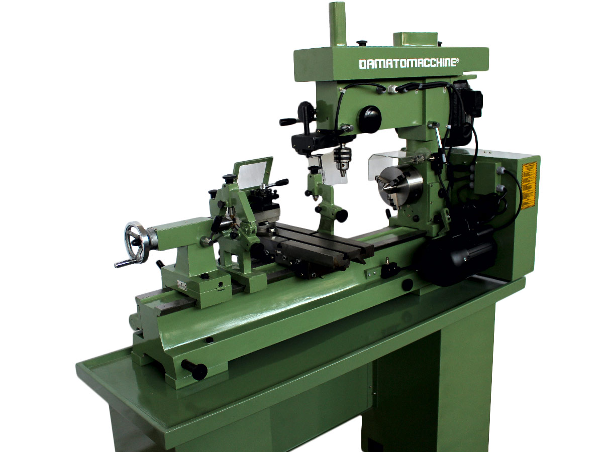 Combo Metalworking lathe-milling machine with two indipendet motors model Master 750 by Damatomacchine