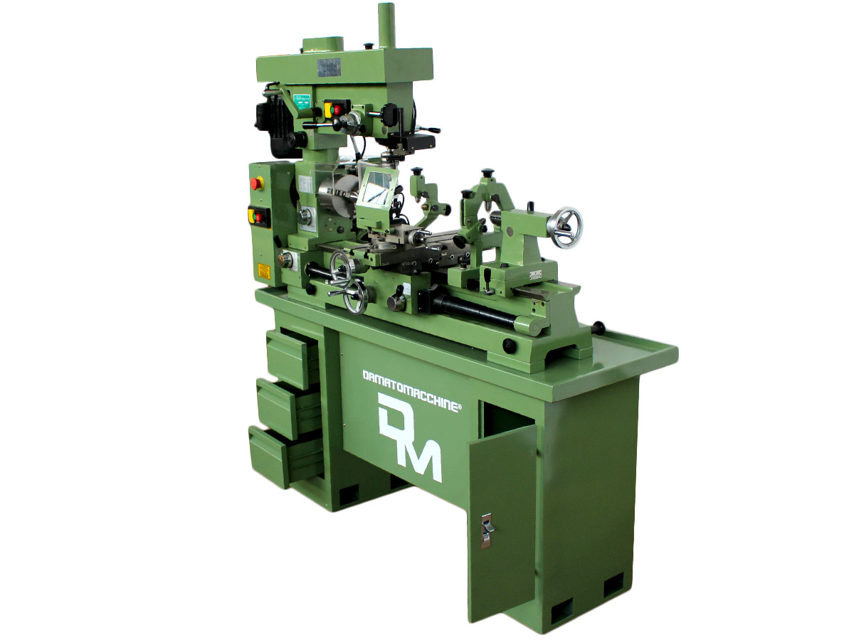 Combo Metalworking lathe-milling machine with two indipendet motors model Master 750 by Damatomacchine