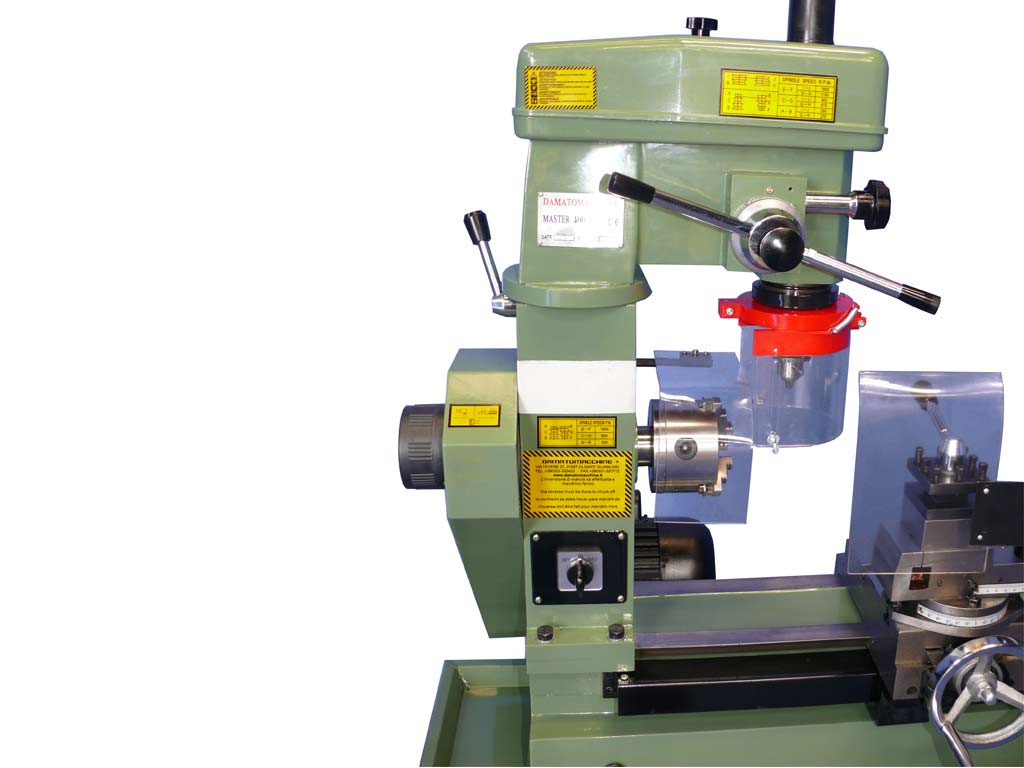 Torno Fresadora Taladro para trabajar metales modelo Master 400.3L Base de Damatomacchine