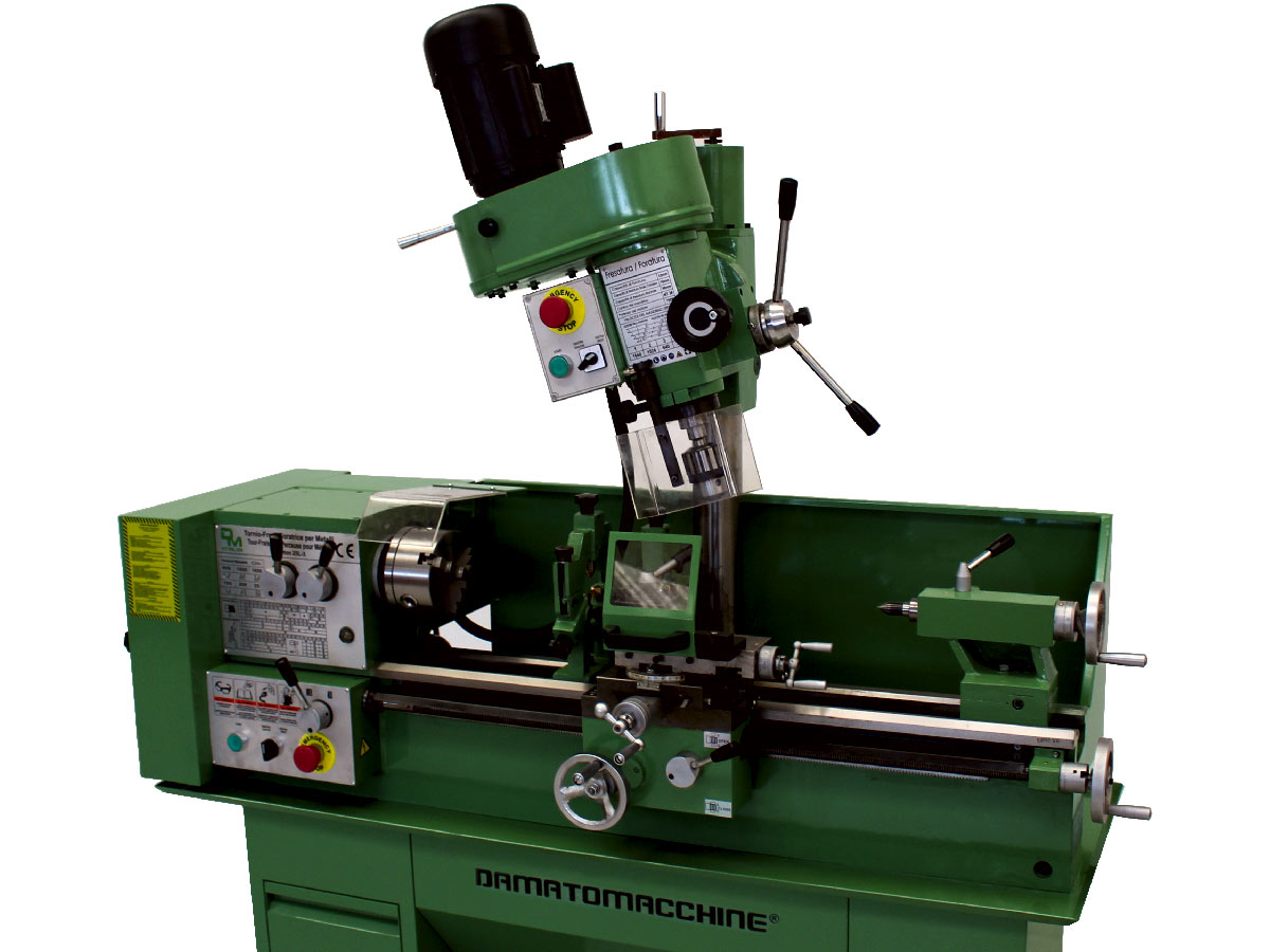 Metal lathe with milling machine Newton 25L3 model by Damatomacchine