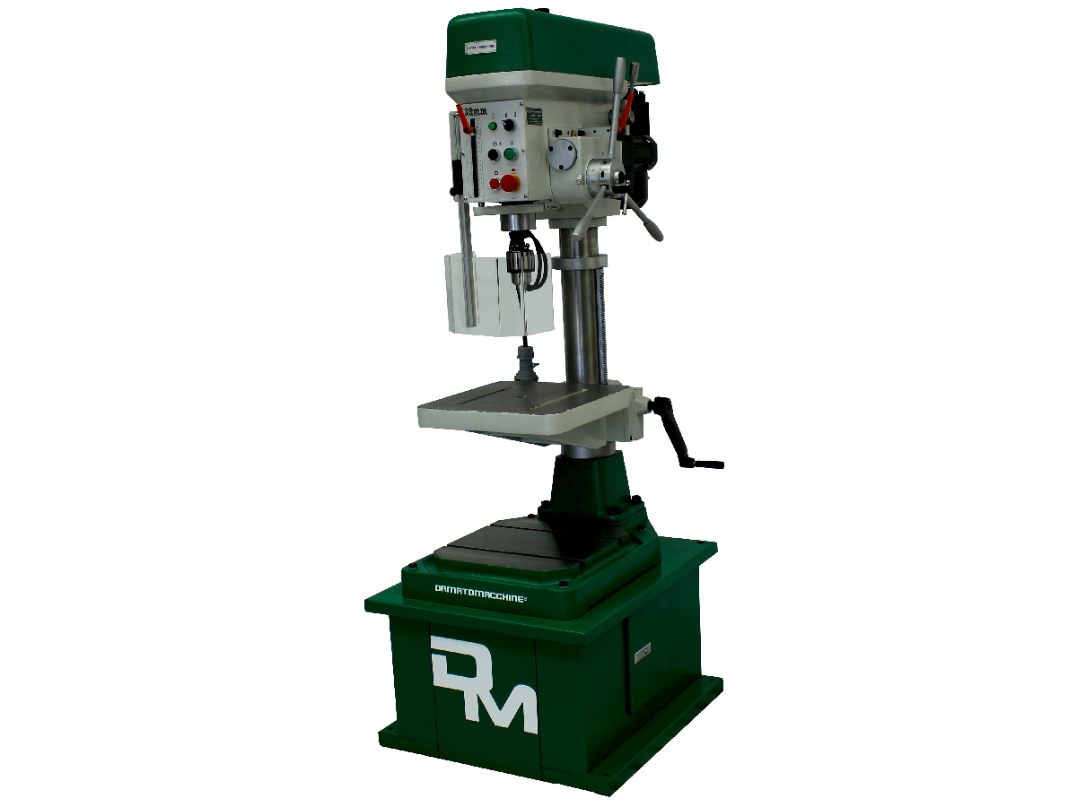 Column drill with integrated automatic milling machine having a maximum drilling capacity of 3.2 mm and a 1.5kW motor