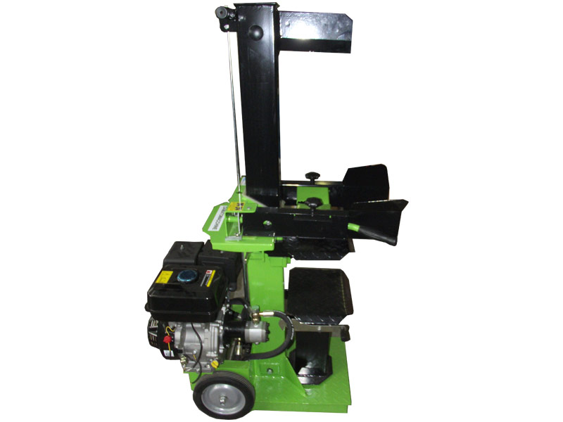 Hydraulic log splitter of the vertical type with a power of 12 tons powered by a combustion engine from 9 horses . Ideal for chopping wood independently and effortlessly