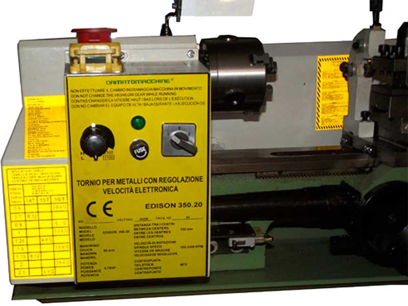 Mini Tornio per Metalli Edison di damatomacchine